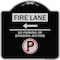 Signmission Fire Lane No Parking or Standing Anytime Heavy-Gauge Aluminum Sign, 18" x 18", BS-1818-24008 A-DES-BS-1818-24008 - alternate 1